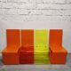 Set of 4 chairs "Pli" Roche Bobois