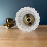 Brass and chiseled glass wall light