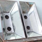 Industrial pendant light, mirror reflector, sheet metal lampshade, England