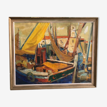 Tableau Marine Guy Jeanjean 1966