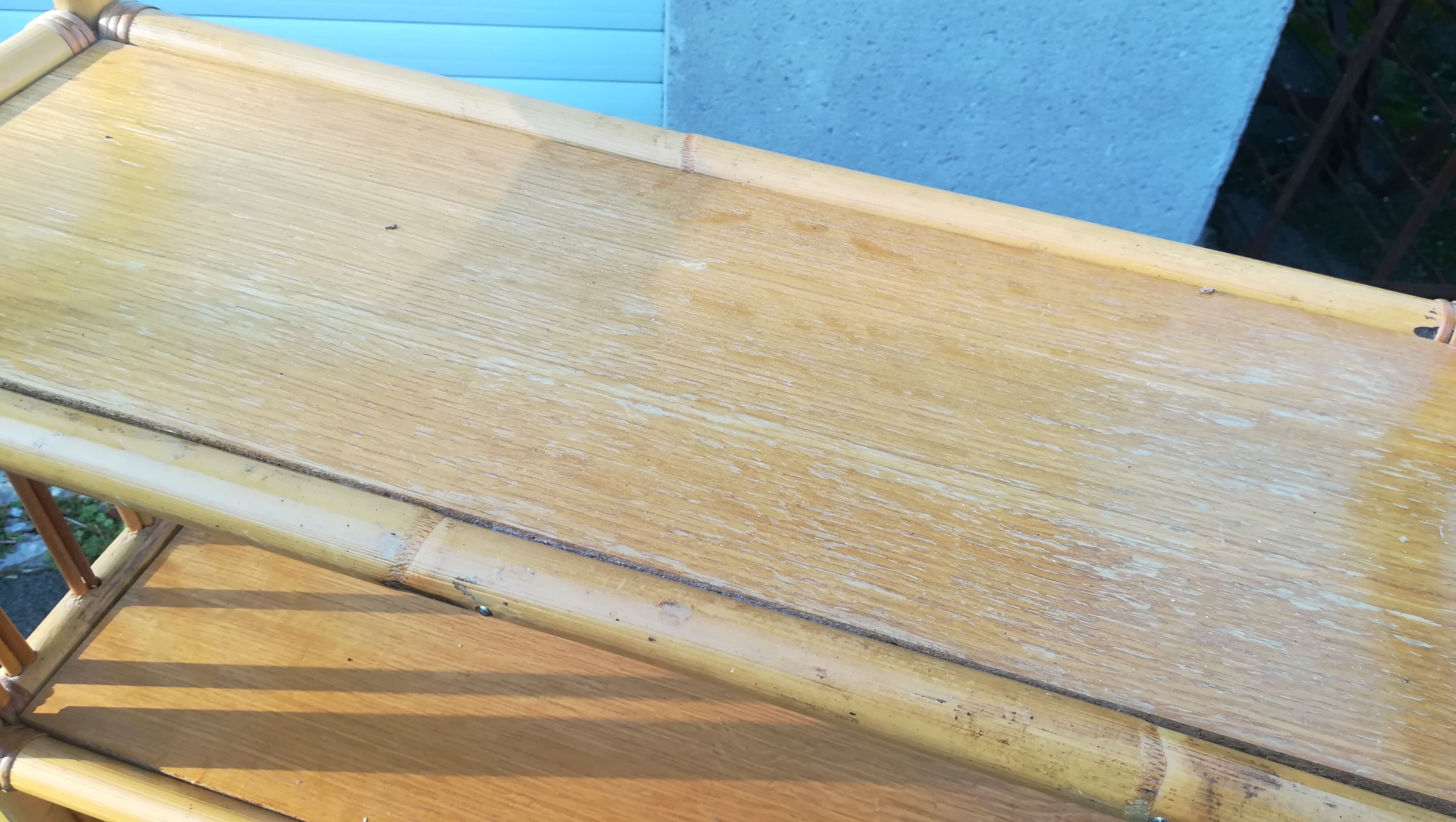 Vintage rattan shelf