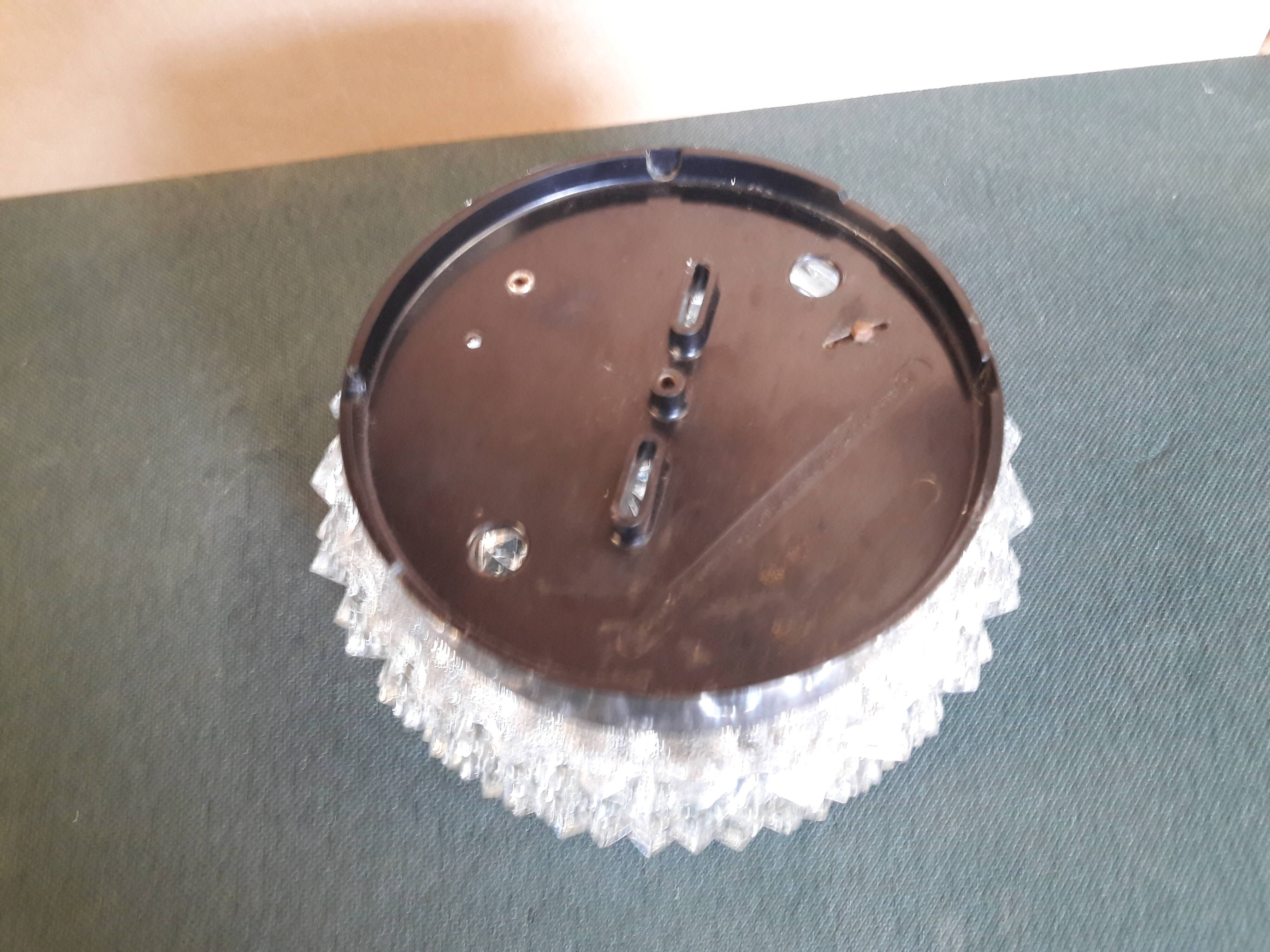 Round molded glass ceiling light