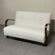 1940s Sofa in Wood and Boucle Fabric, Italian Production