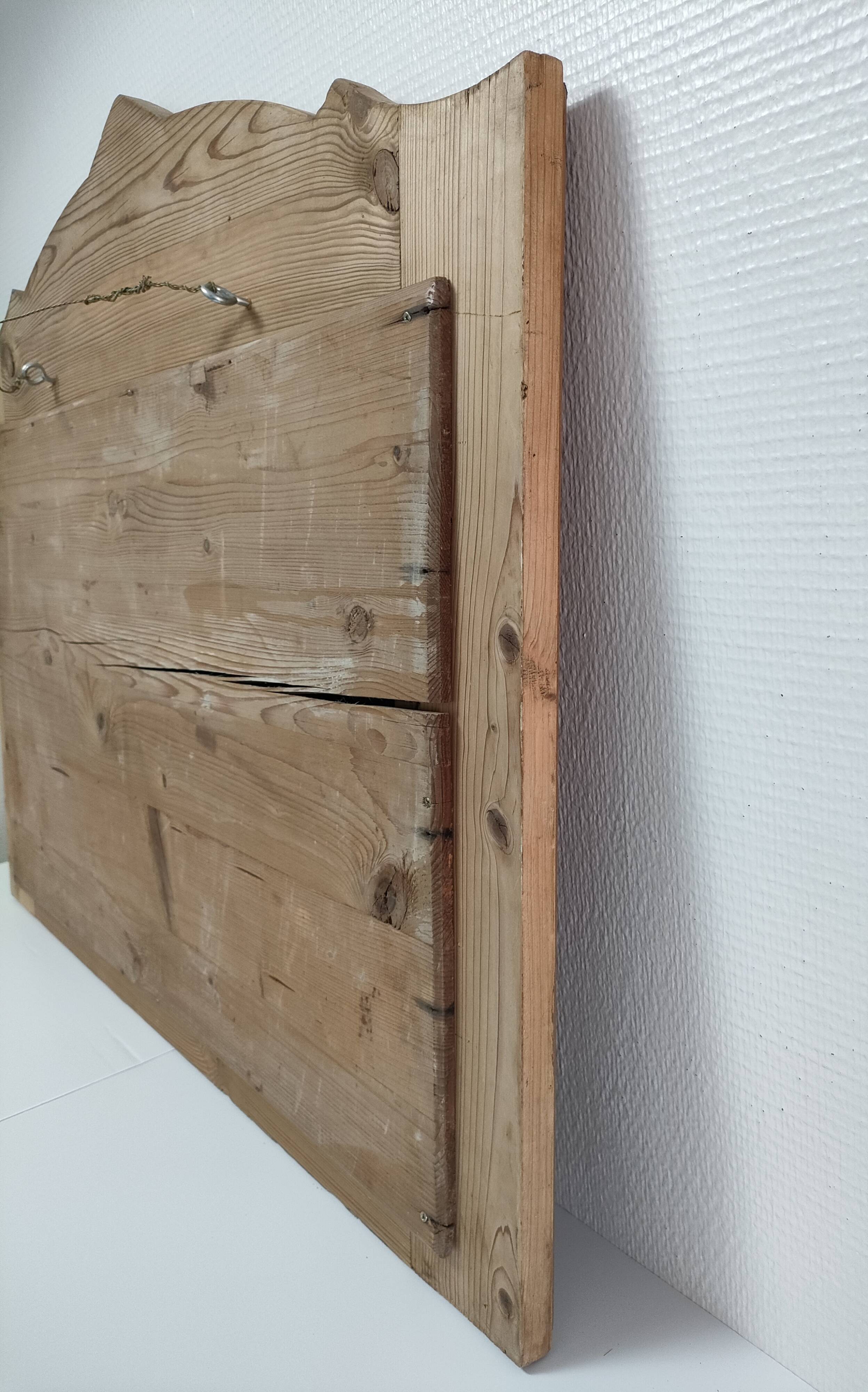 Mirror weathered wood ice beveled vintage 76 cm x 96 cm