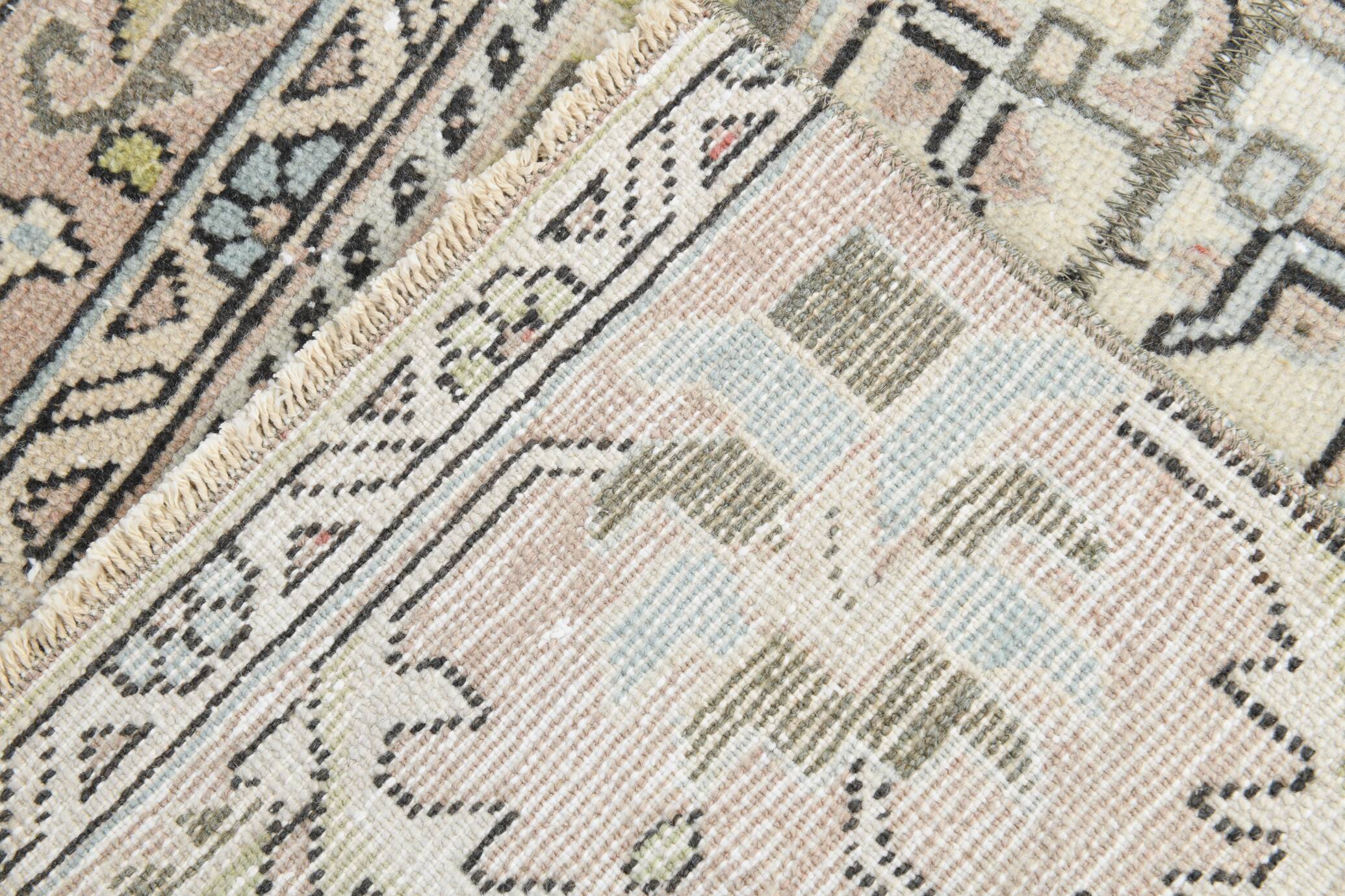 3x10 Shades Of Green Persian Runner Rug, 81x319Cm