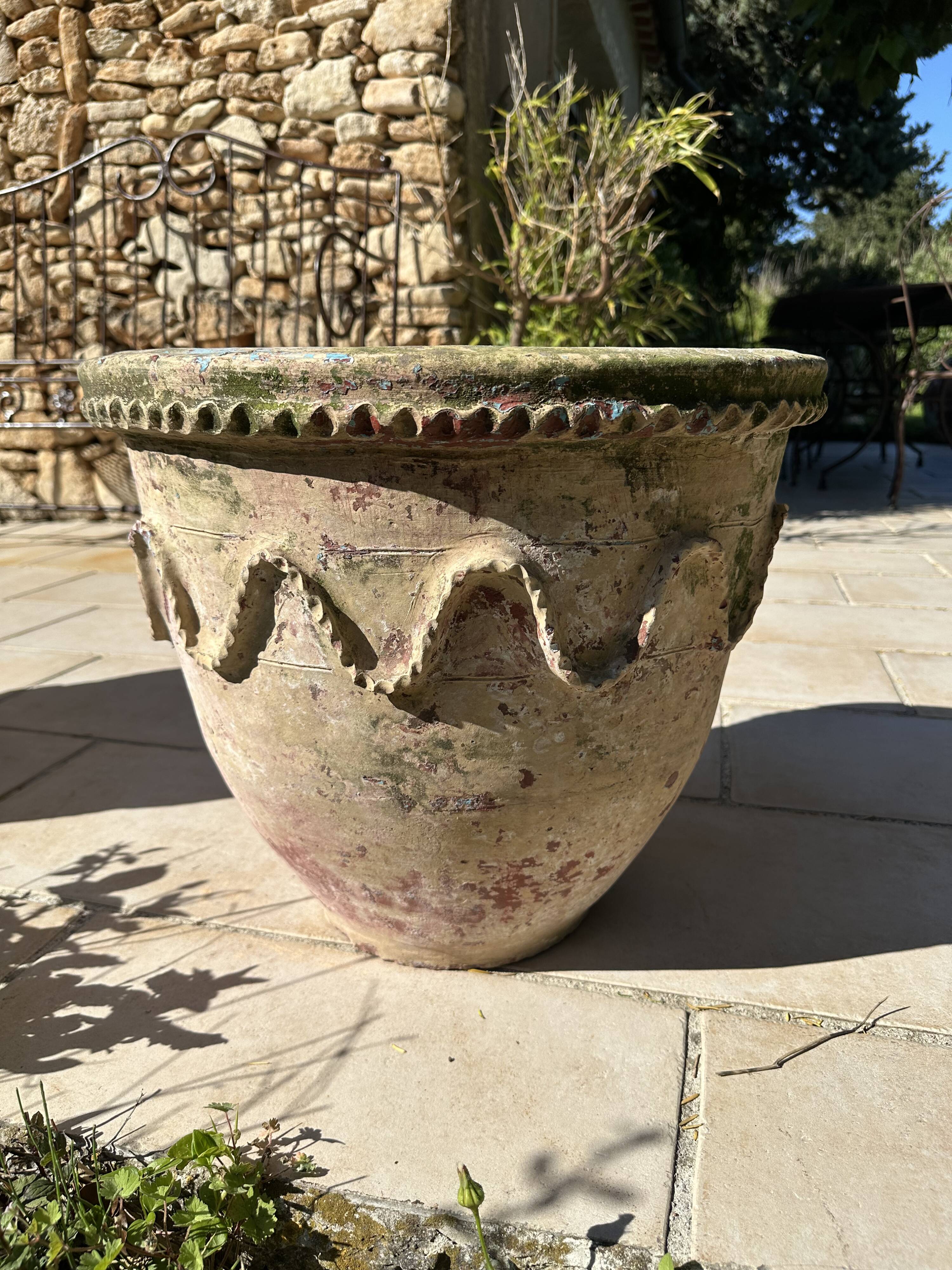 Pot vase en terre cuite ancien 19ème