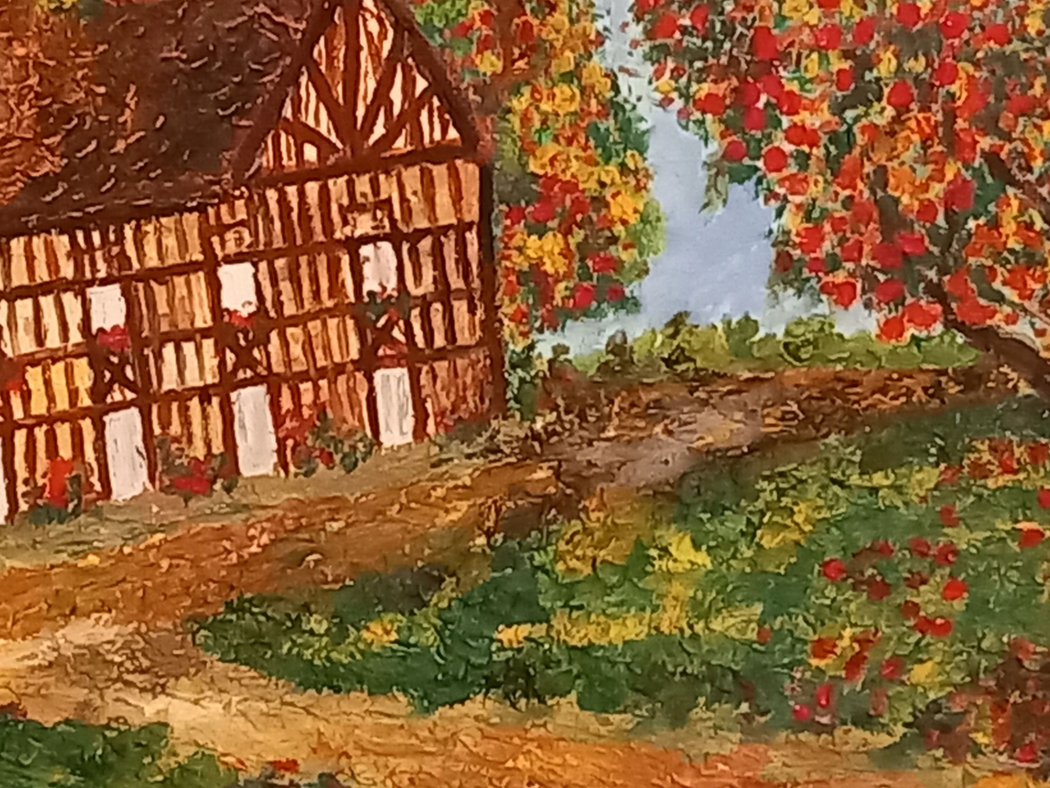 Oil on canvas-illustration