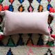 Coussin rectangulaire 100% Laine & Lin Rose