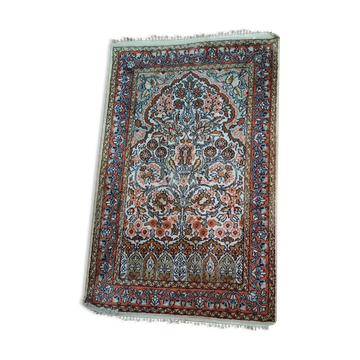 Wool and silk carpet 90x59cm