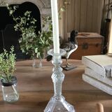 Bougeoir ancien en verre