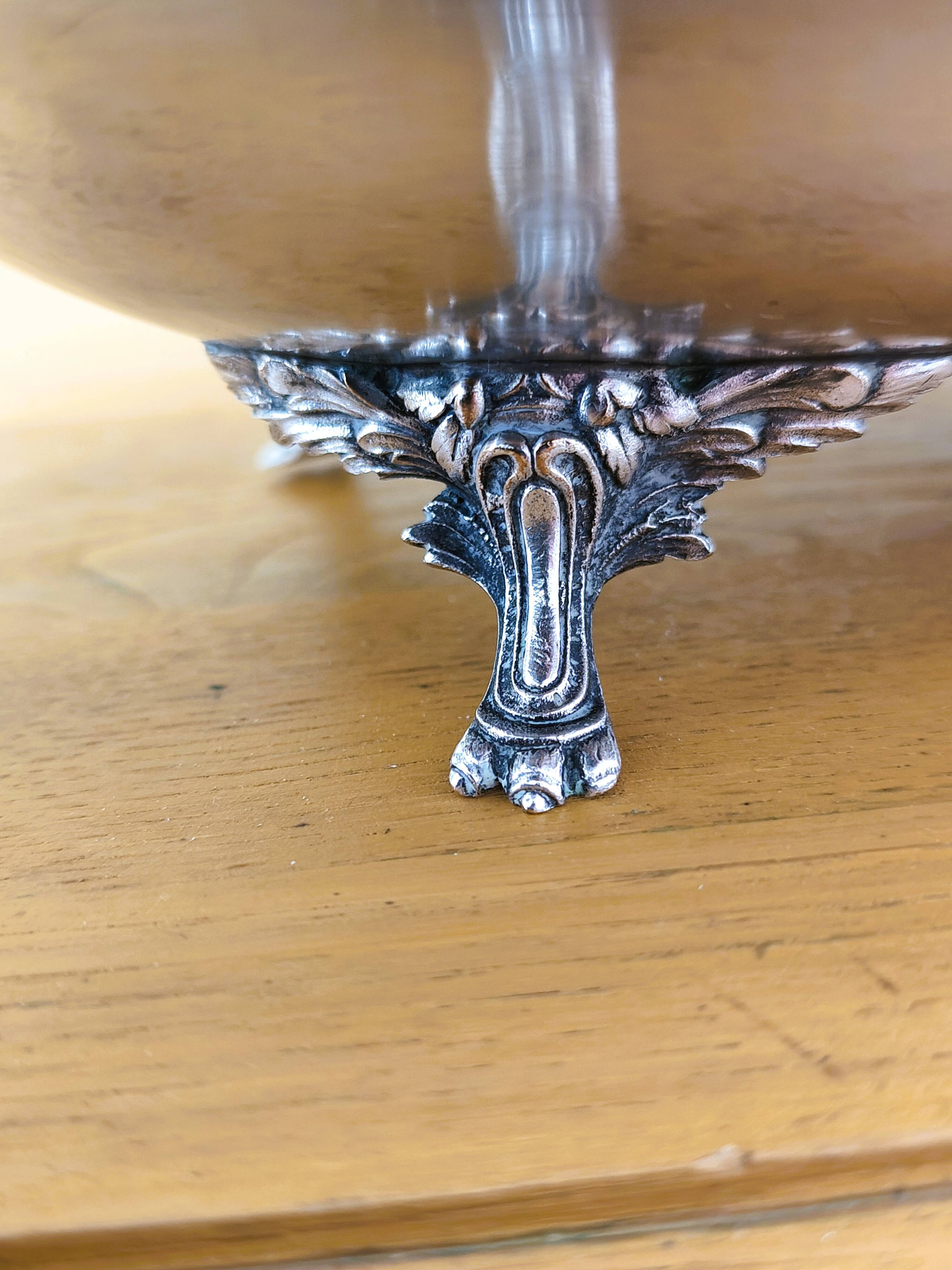 Antique silver-plated centrepiece with hallmark.