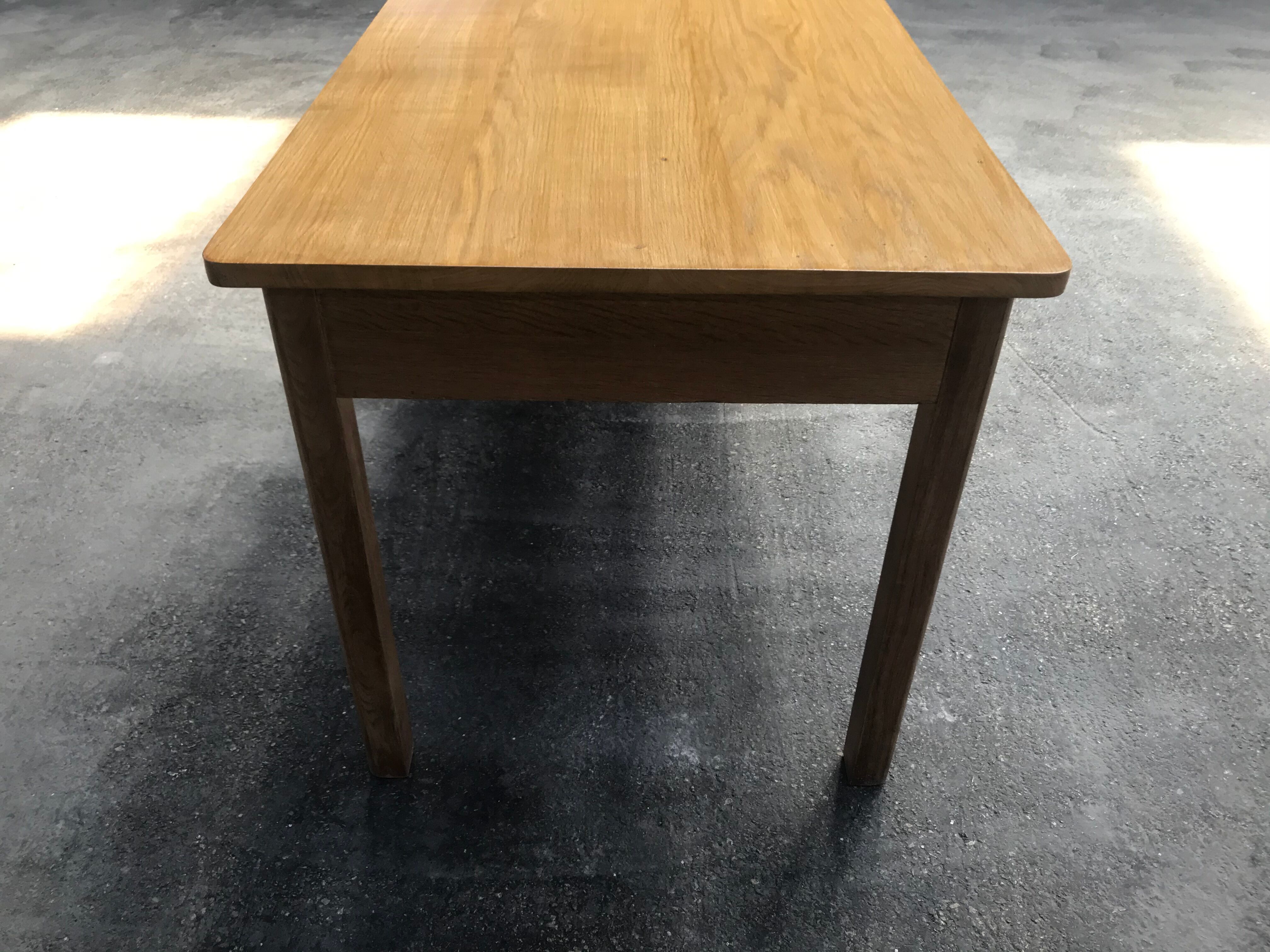 Flat desk in solid oak from the 1950s
