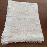 Handmade crocheted cotton bedspread