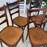 Suite 6 chaises de Bistrot vintage années 1960