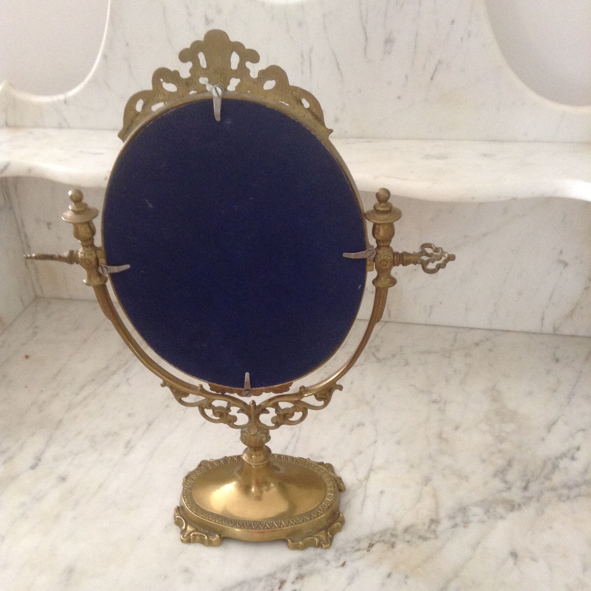 Psyche brass mirror of the 20th 30x39cm