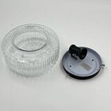 Molded glass ceiling light with relief