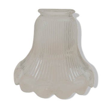 Tulipe holophane en verre