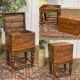 Teak bottle cabinet on legs in marine style