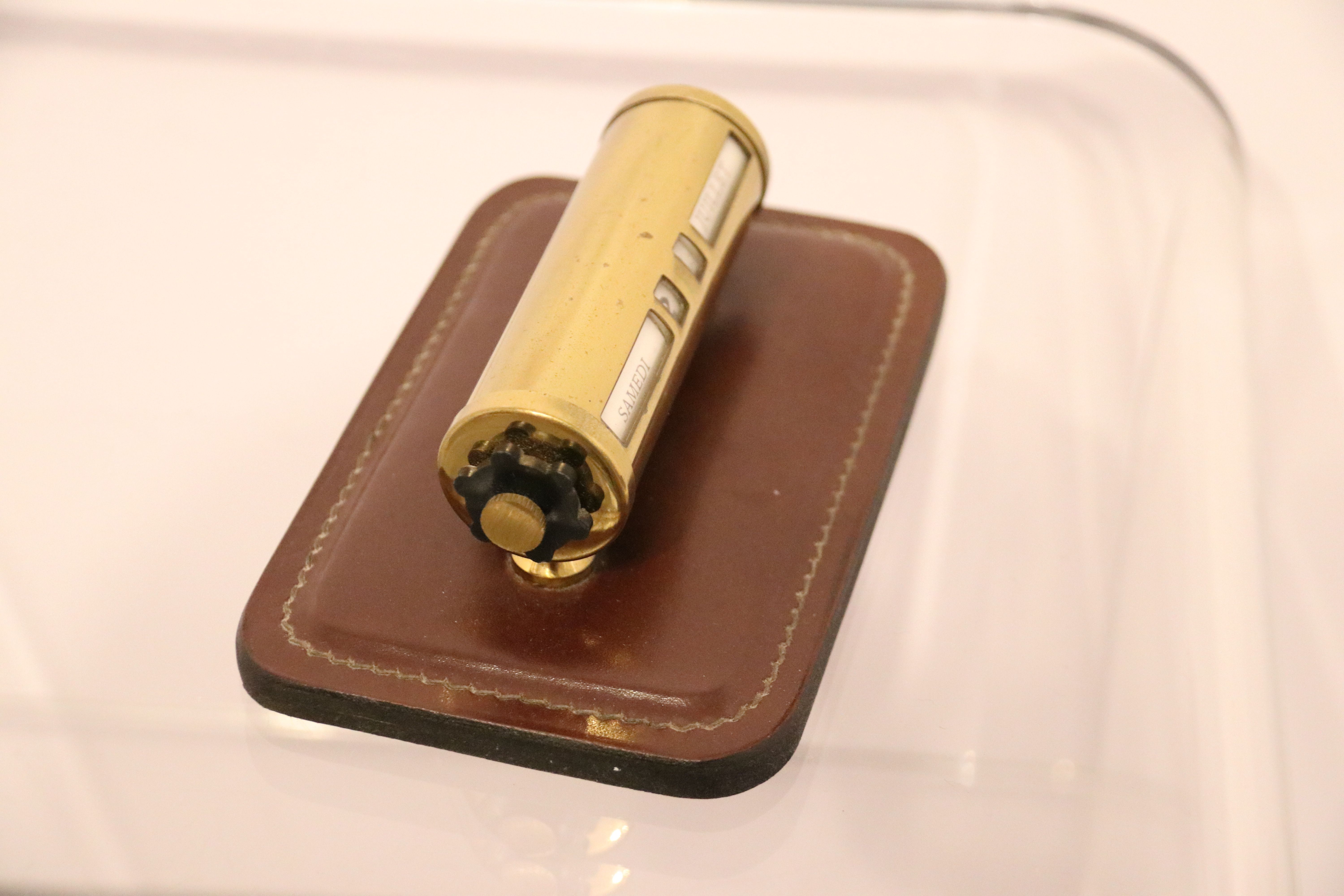 Desk accessories - letter holder & calendar - by Delvaux - Belgium - 1970's