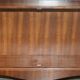 Pair of Open Low Bookcases in Flamed Mahogany