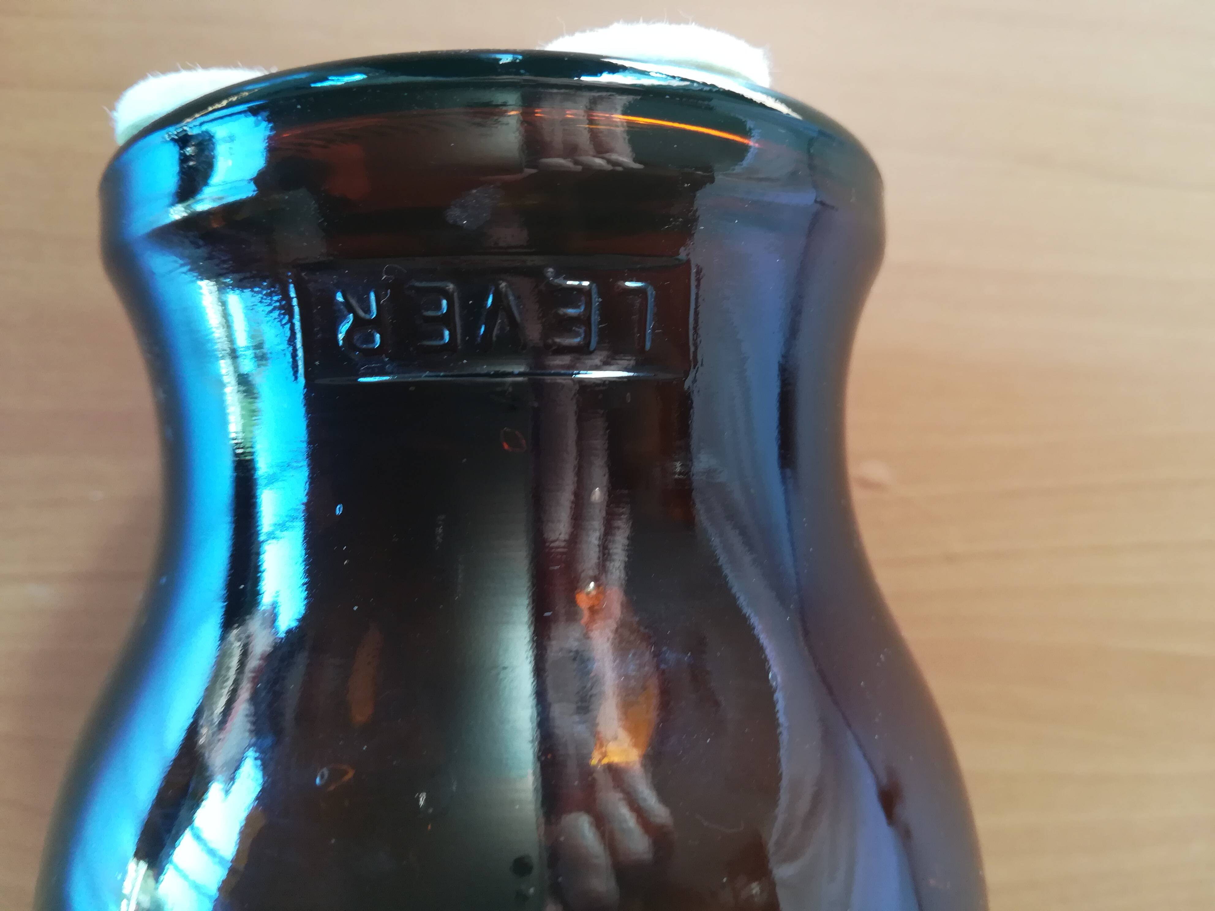 Lever amber Apothecary bottle