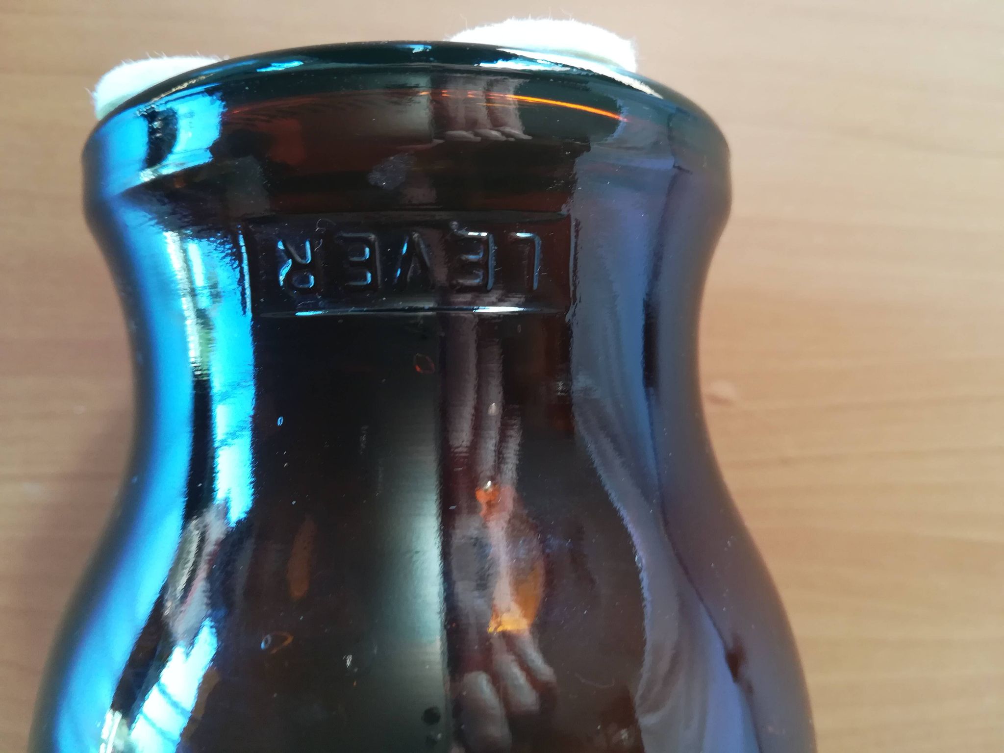 Lever amber Apothecary bottle
