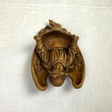 Bénitier ange en bois ancien