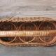 Porte-bouteilles osier vintage