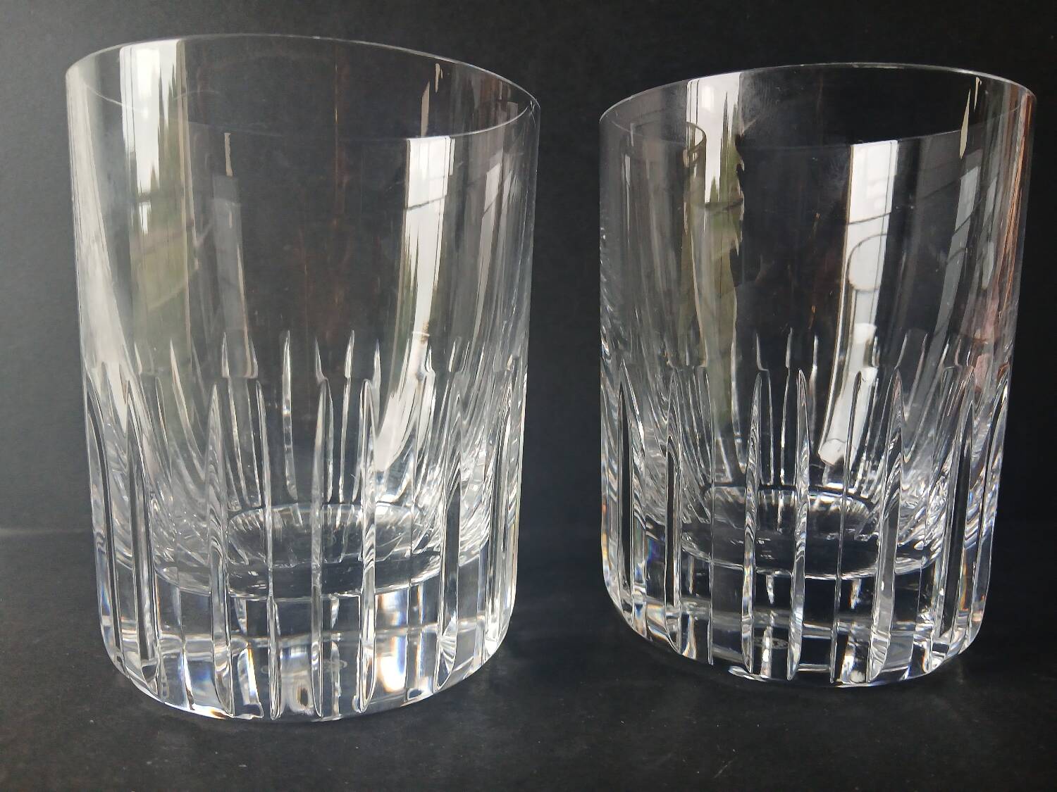 Lot of 2 Rotary Gm whisky glasses in Baccarat crystal.