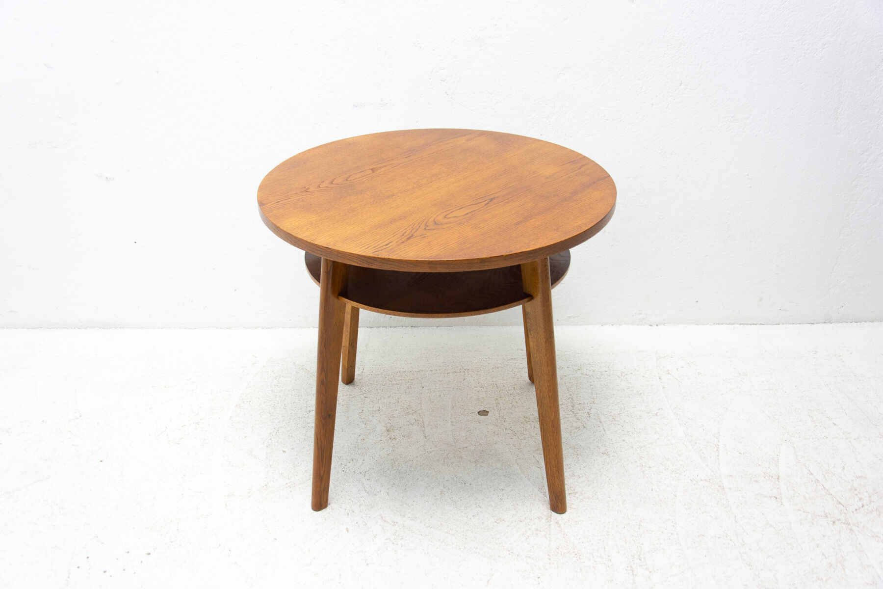 Fully restored oak coffee table, Czechoslovakia, 1960´s