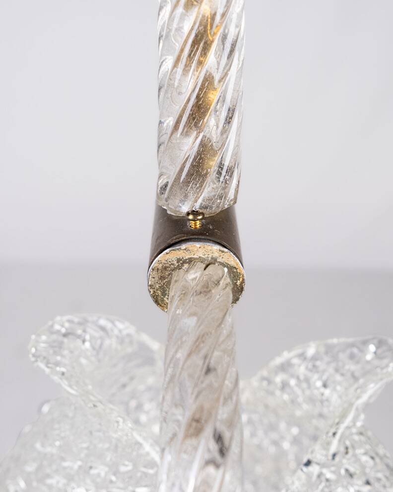 Murano glass chandelier by Barovier & Toso, Italy, 1940s