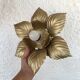 Applique fleur vintage dorée