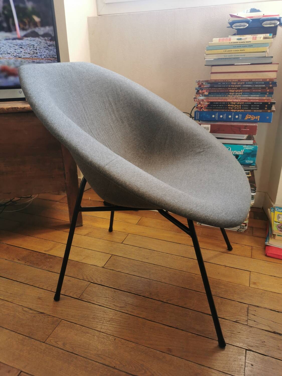 Shell armchair designed by Claude Vassal, 1950