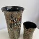 Fat lava ceramic vase and pitcher