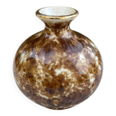 Vase Boule en Porcelaine de Limoges – Effet Marbré / Écaill