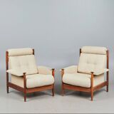 Pair midcentury Scandinavian lounge chairs, Denmark 1960s