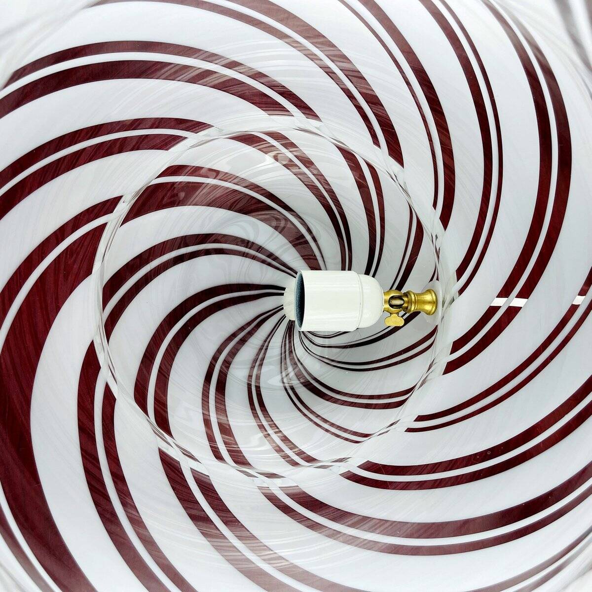 Vintage Italian mushroom table lamp by G.G. Luce for Vetri Murano, 1980s.