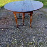 19th century walnut 6 leg table, opening