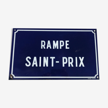 Enamelled street plaque