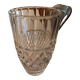 Transparent chiseled glass vase