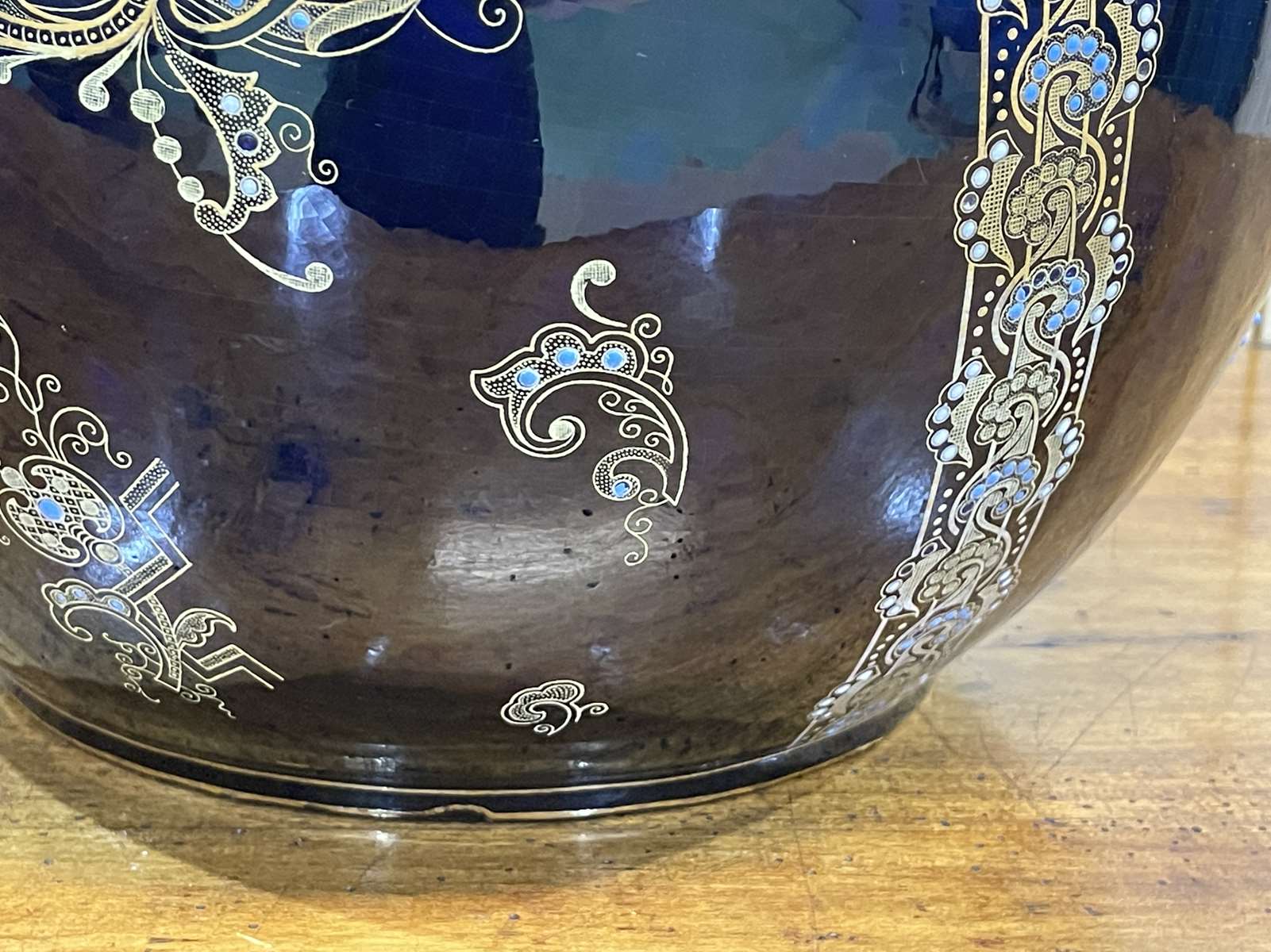 Porcelain pot cache - art deco era - Bleu de Sèvres