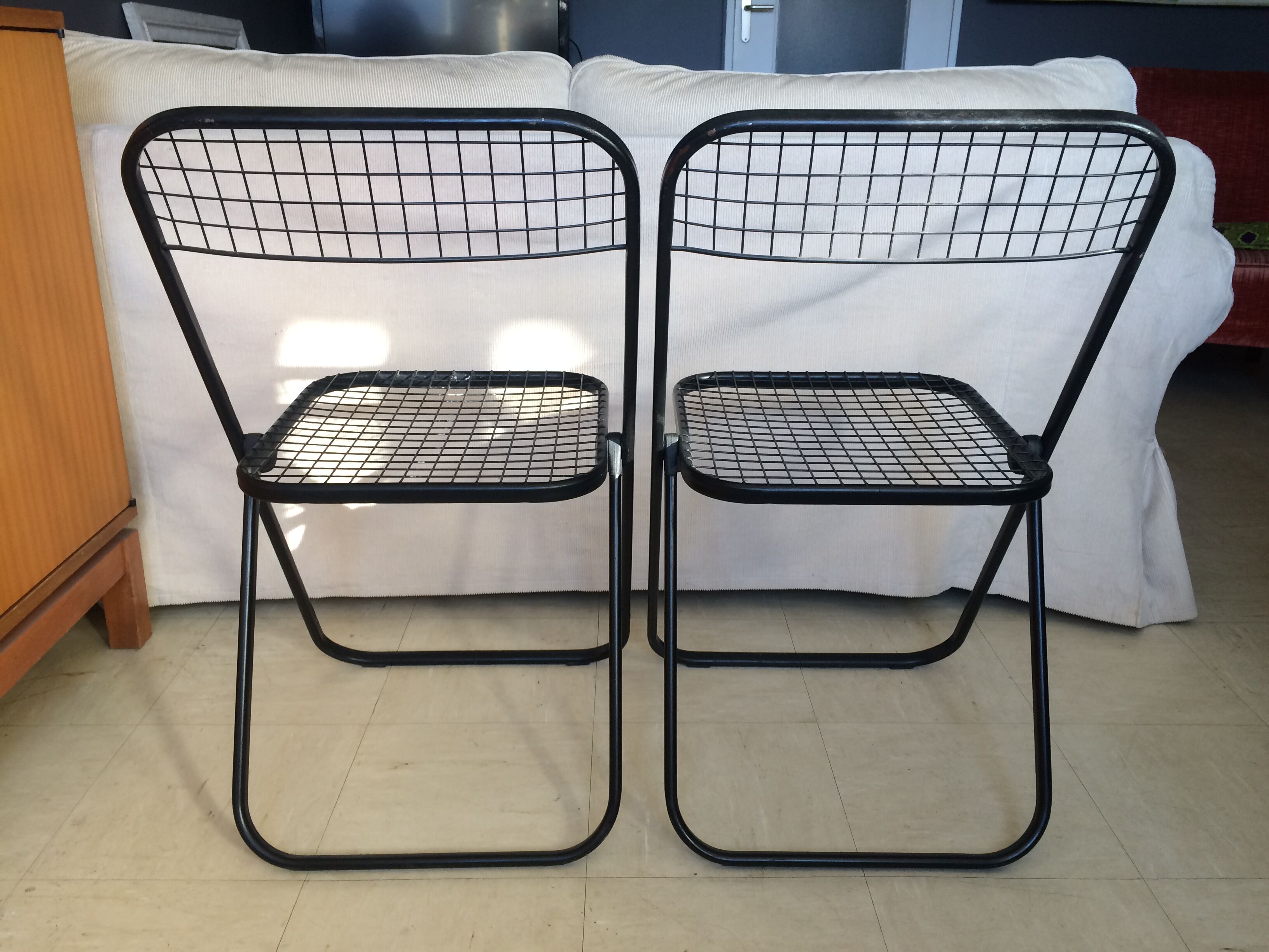 Pair of Cornedo folding chairs by TALIN - Made in Italy - 70s/80s