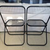 Pair of Cornedo folding chairs by TALIN - Made in Italy - 70s/80s