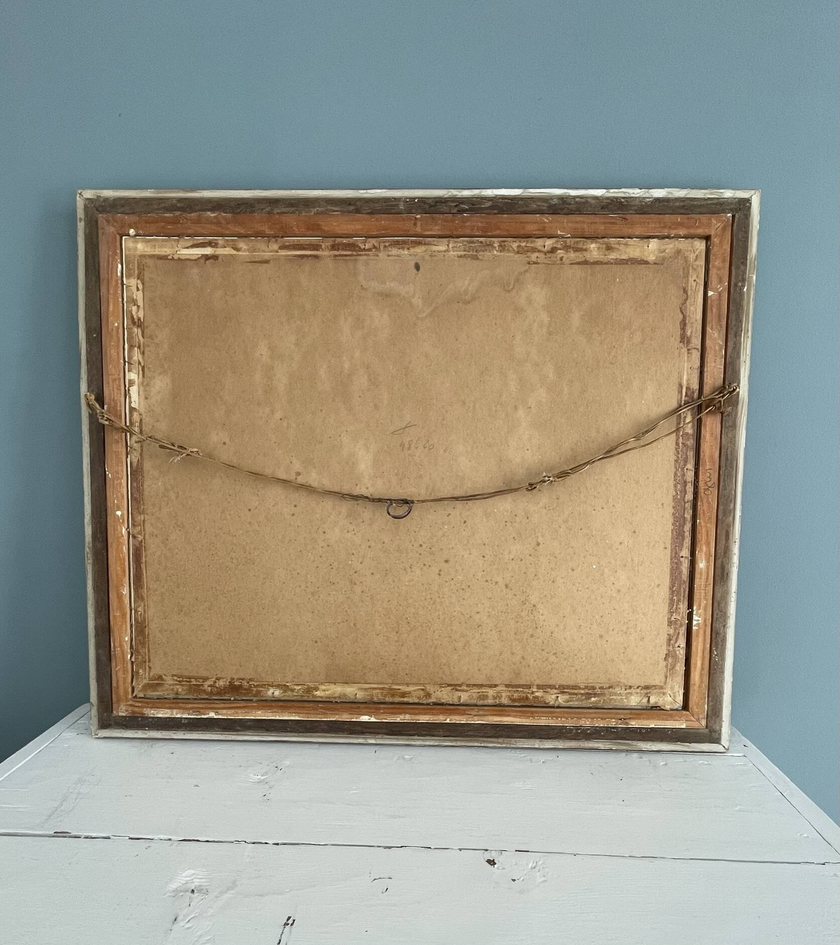 Old painting signed and dated September 1945