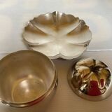Silver metal apple-shaped trinket dish