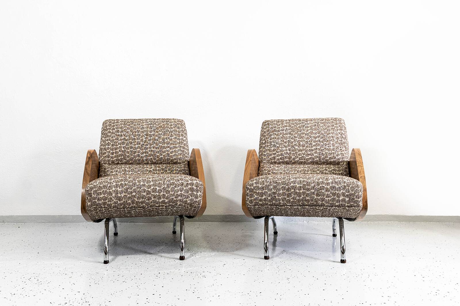Fauteuils, Modèle "360" par Janusz Rozanski, Pologne, années 1950, Ensemble de 2