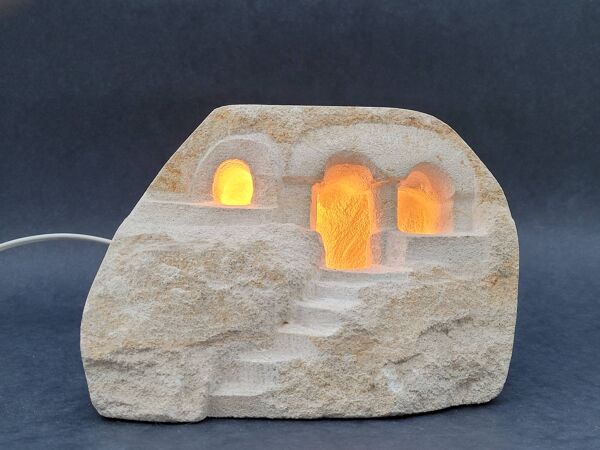 Lampe en Pierre par Arsène Galisson 1980