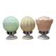 Set of three Thabur globe wall lights in pastel opaline