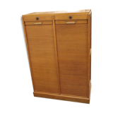Double oak filing cabinet from the 1950s