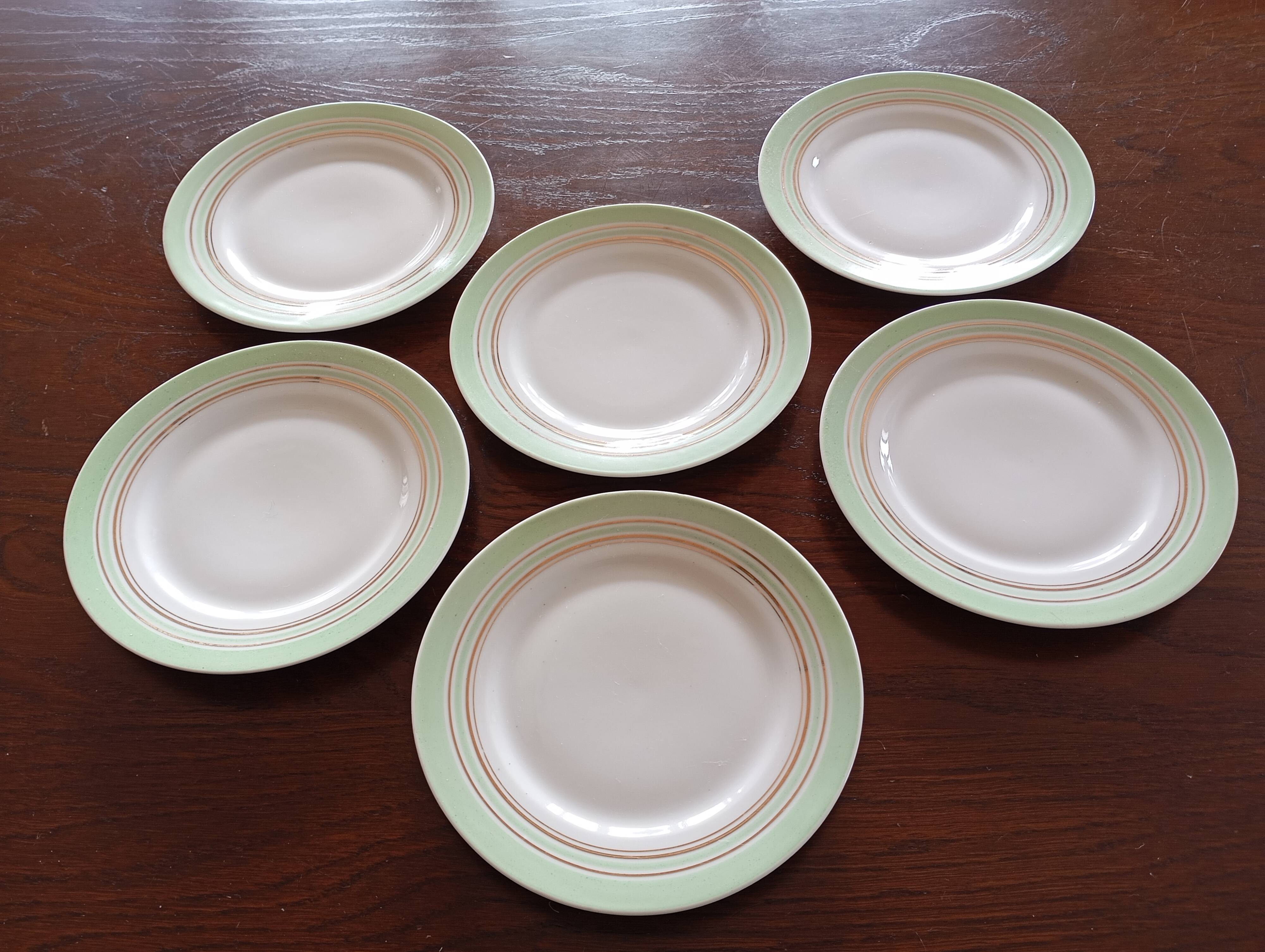 12 assiettes à dessert Descotte Reboisson & Barranger (D.R.B.) Limoges